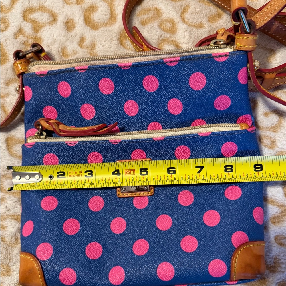 Dooney & Bourke Blue and Pink Polka Dots Crossbody
Bag Women’s - Picture 4 of 13